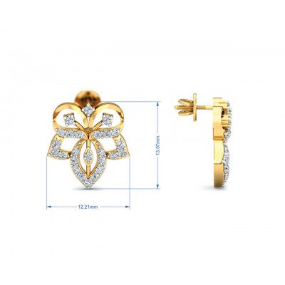 Ruhi Diamond Earrings in Gold